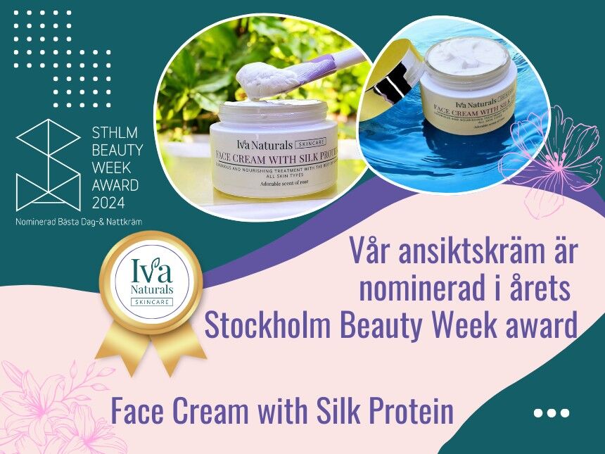 Vår ansiktskräm är nominerad i årets Stockholm Beauty Week award